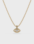 14k Petite Evil Eye Diamond Necklace
