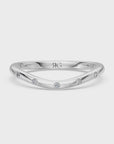 14k Curved Diamond Luna Stacker
