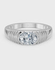 14 Oval Diamond Pyramid Ring