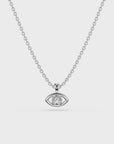 14k Petite Evil Eye Diamond Necklace