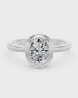 14k Oval Eclipse Bezel Ring