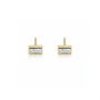 14k Baguette Studs