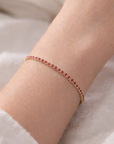 14k Ruby Cupcake Tennis Bracelet | 2 CTW