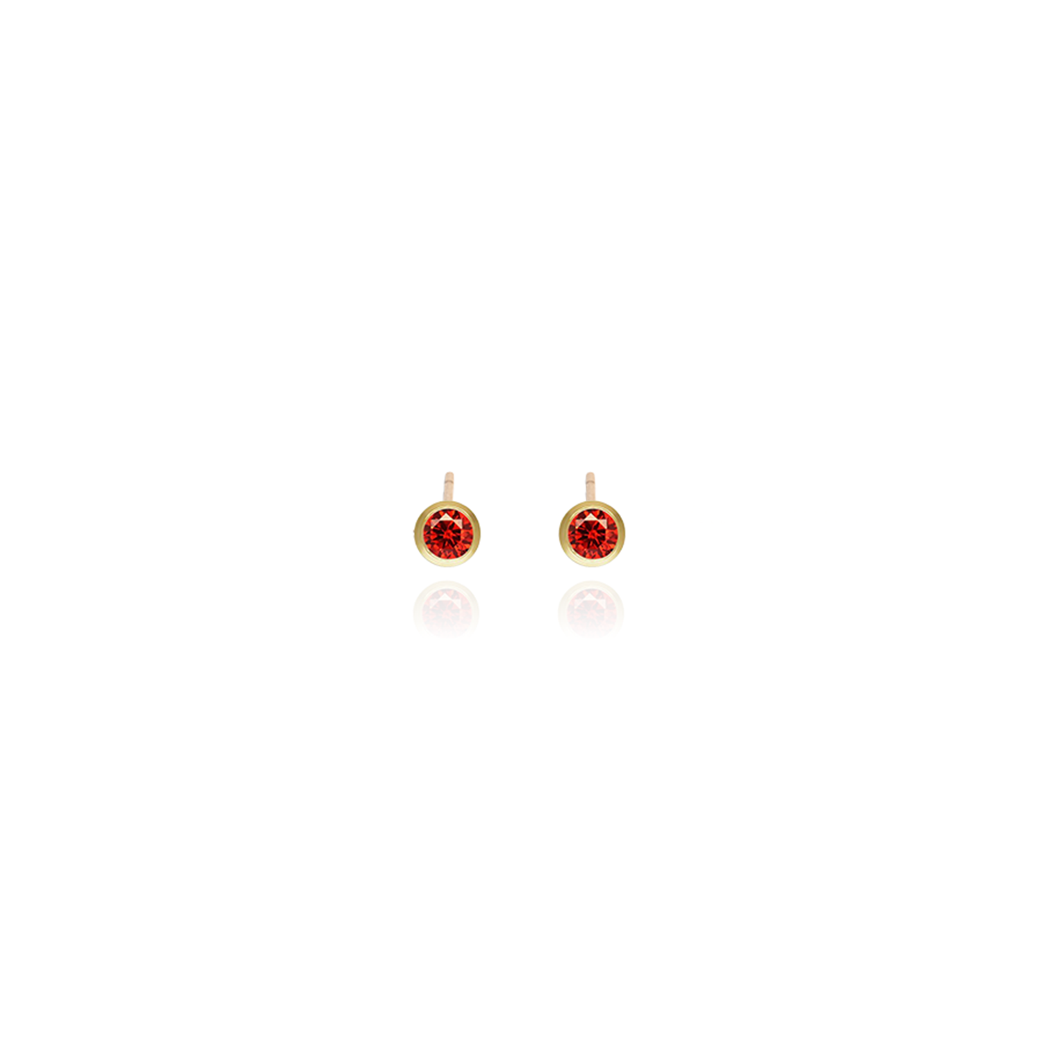 Petite Birthstone Bezel Studs