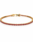 14k Ruby Cupcake Tennis Bracelet | 2 CTW