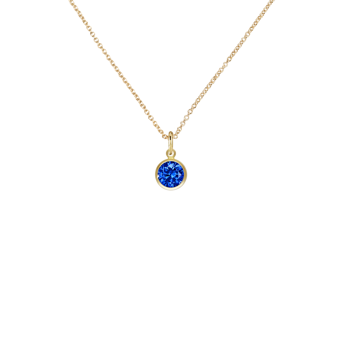 Gold Filled Crystal Charm Birthstone Necklace