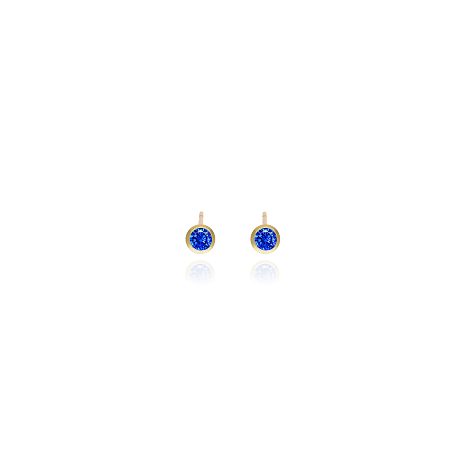 Petite Birthstone Bezel Studs