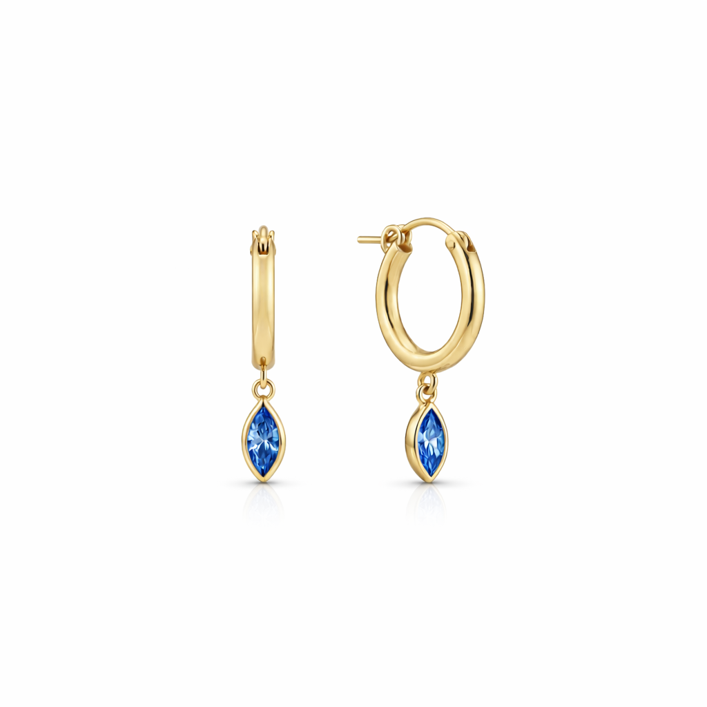 Marquise Clasp Hoops