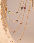Gold Filled Crystal Satellite Necklace