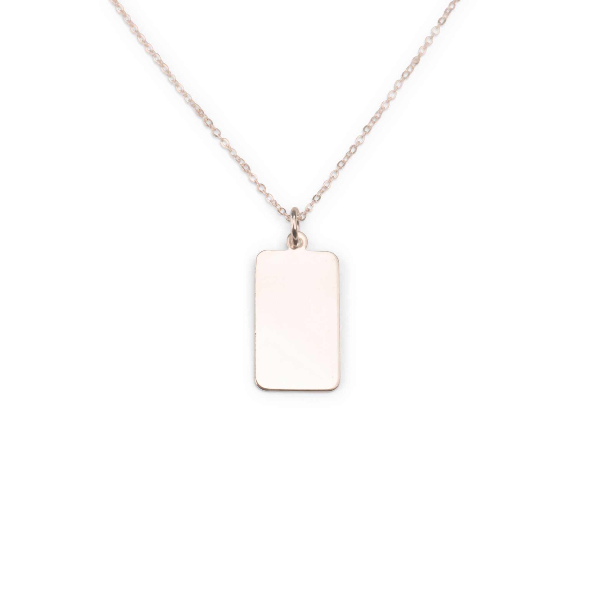 Initial Rectangle Necklace