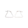 Silver Flat Triangle Hoops