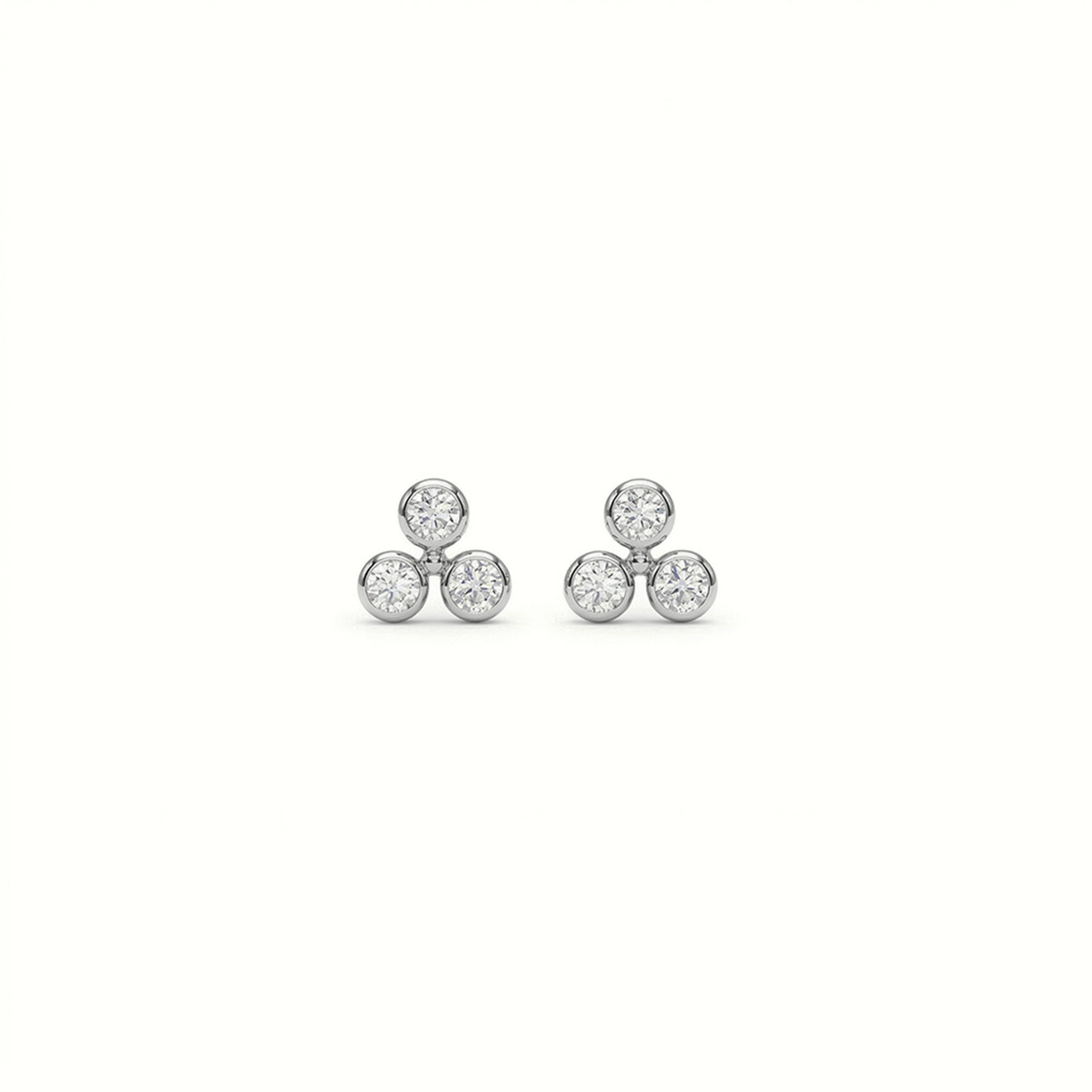 Gold Filled Tri-Crystal Studs