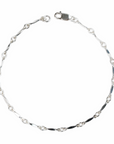 Silver Dapped Bar Bracelet