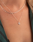 Silver Bubble Letter Necklace