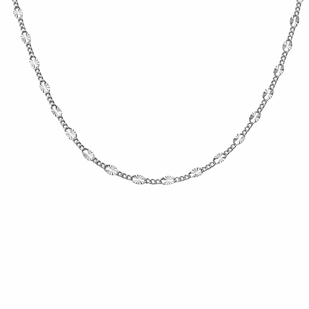 Starburst Curb Link Necklace