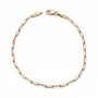 14k Small Paperclip Bracelet