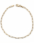 14k Small Paperclip Bracelet