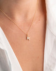 14k Bubble Letter Necklace