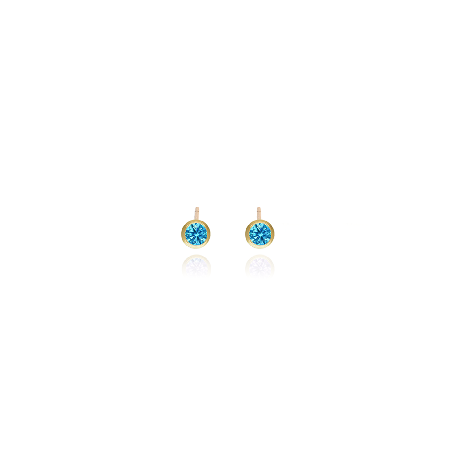 Petite Birthstone Bezel Studs