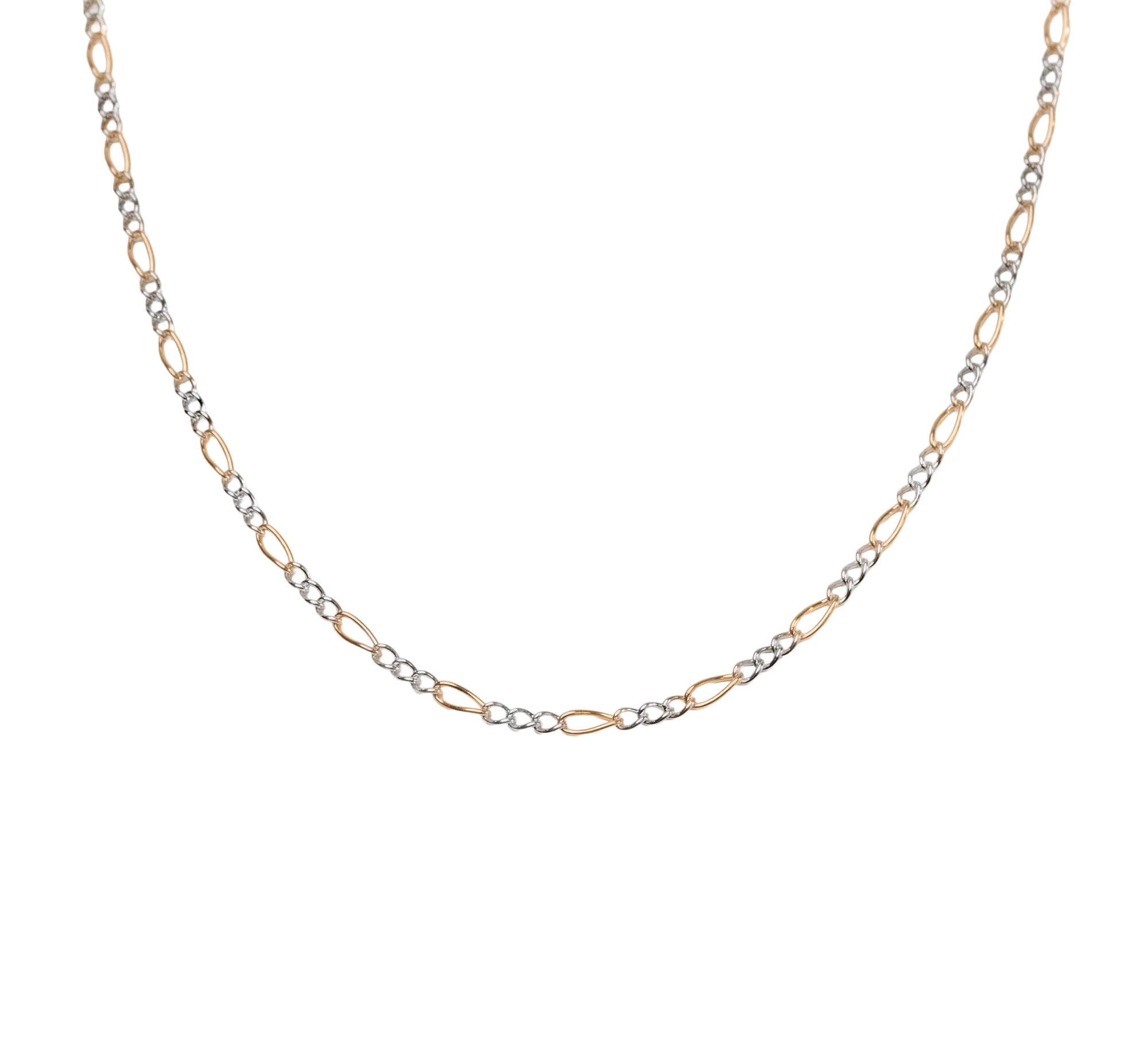 Two-Tone Figaro Necklace