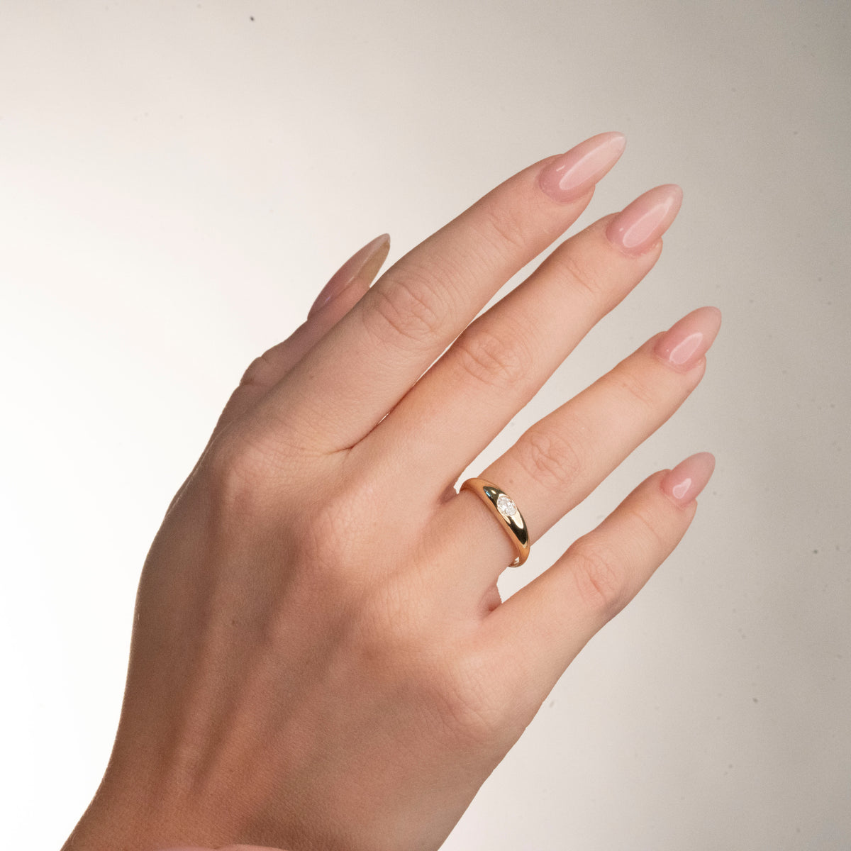 14k Little Diamond Dome Ring