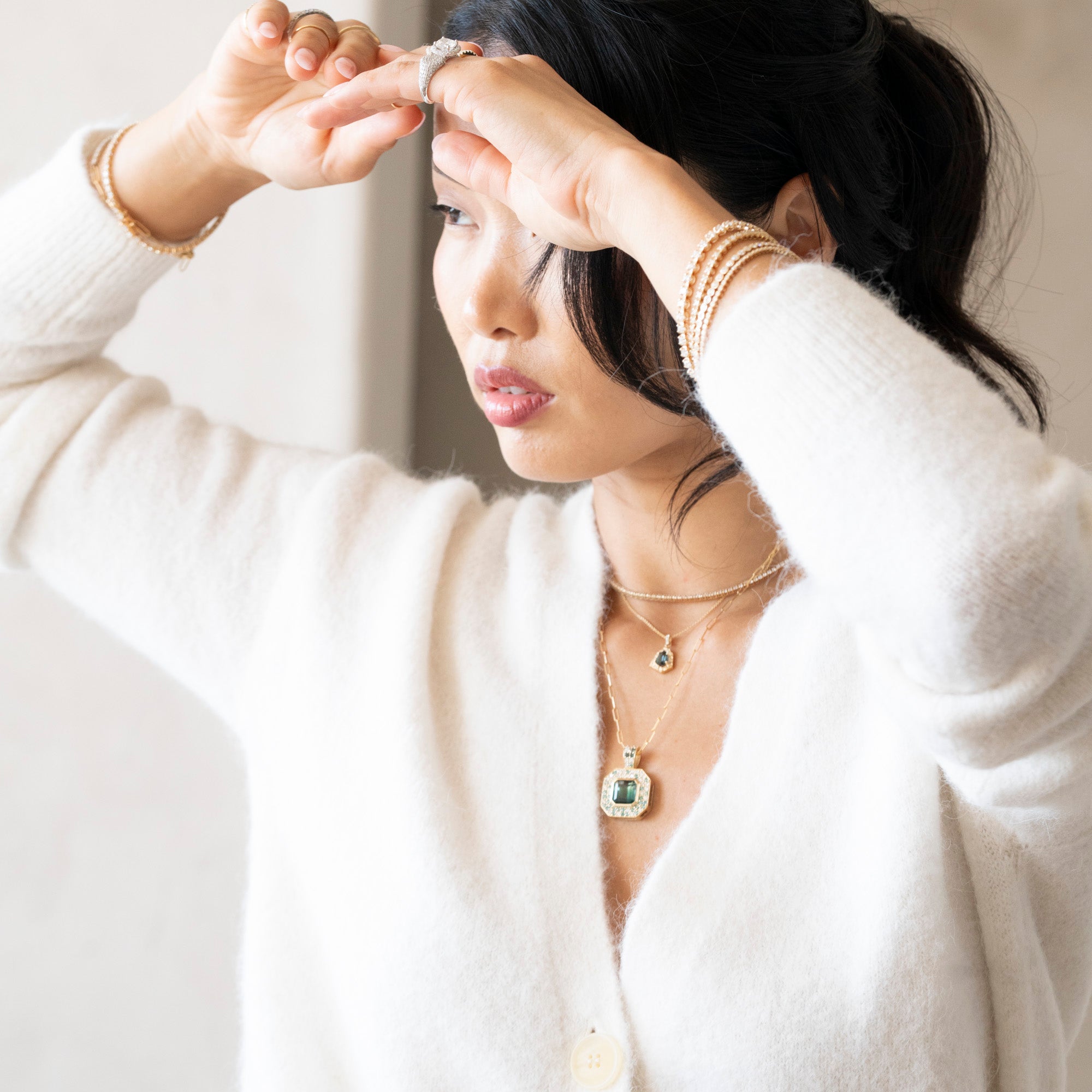 14k Bi-Color Tourmaline Pendant | One-of-one