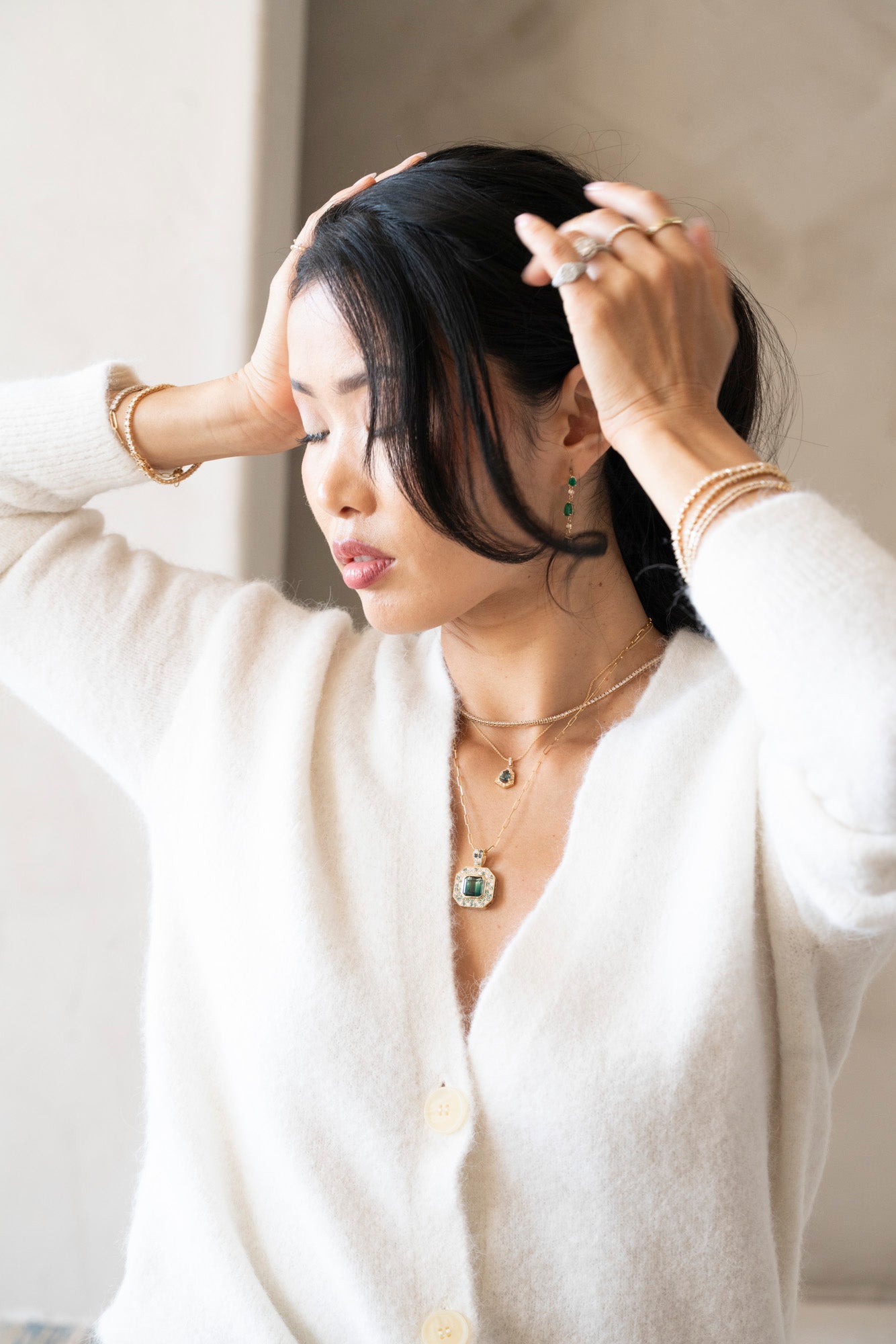 14k Bi-Color Tourmaline Pendant | One-of-one