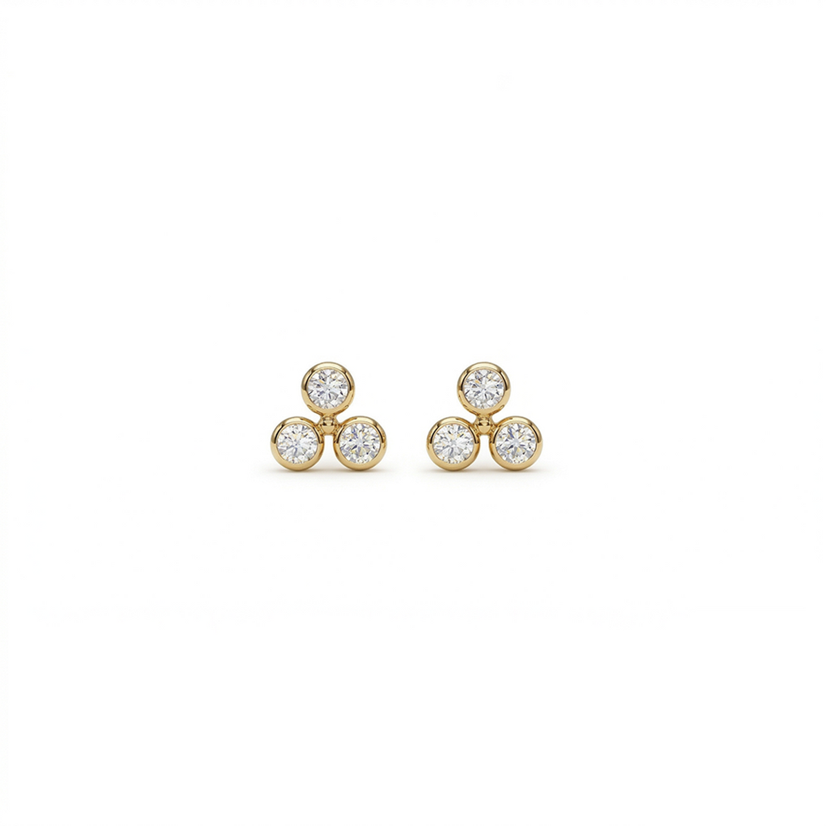 Gold Filled Tri-Crystal Studs