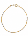Two-Tone Triple Beaded Satellite Bracelet