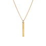 Gold Filled Vertical Bar Charm Necklace