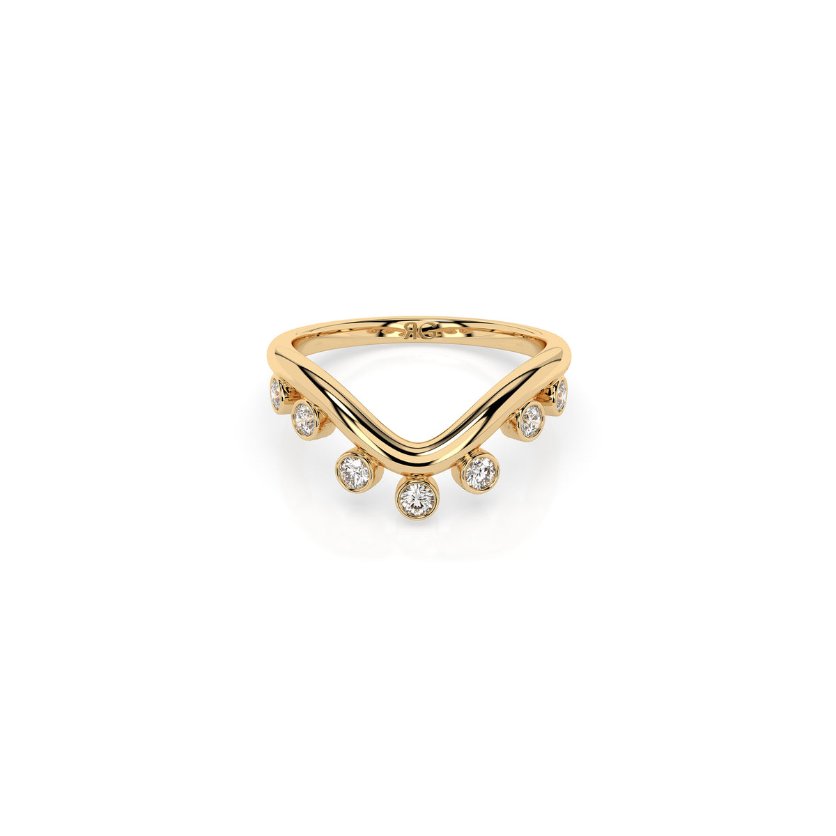 14k Cleo Chevron Band