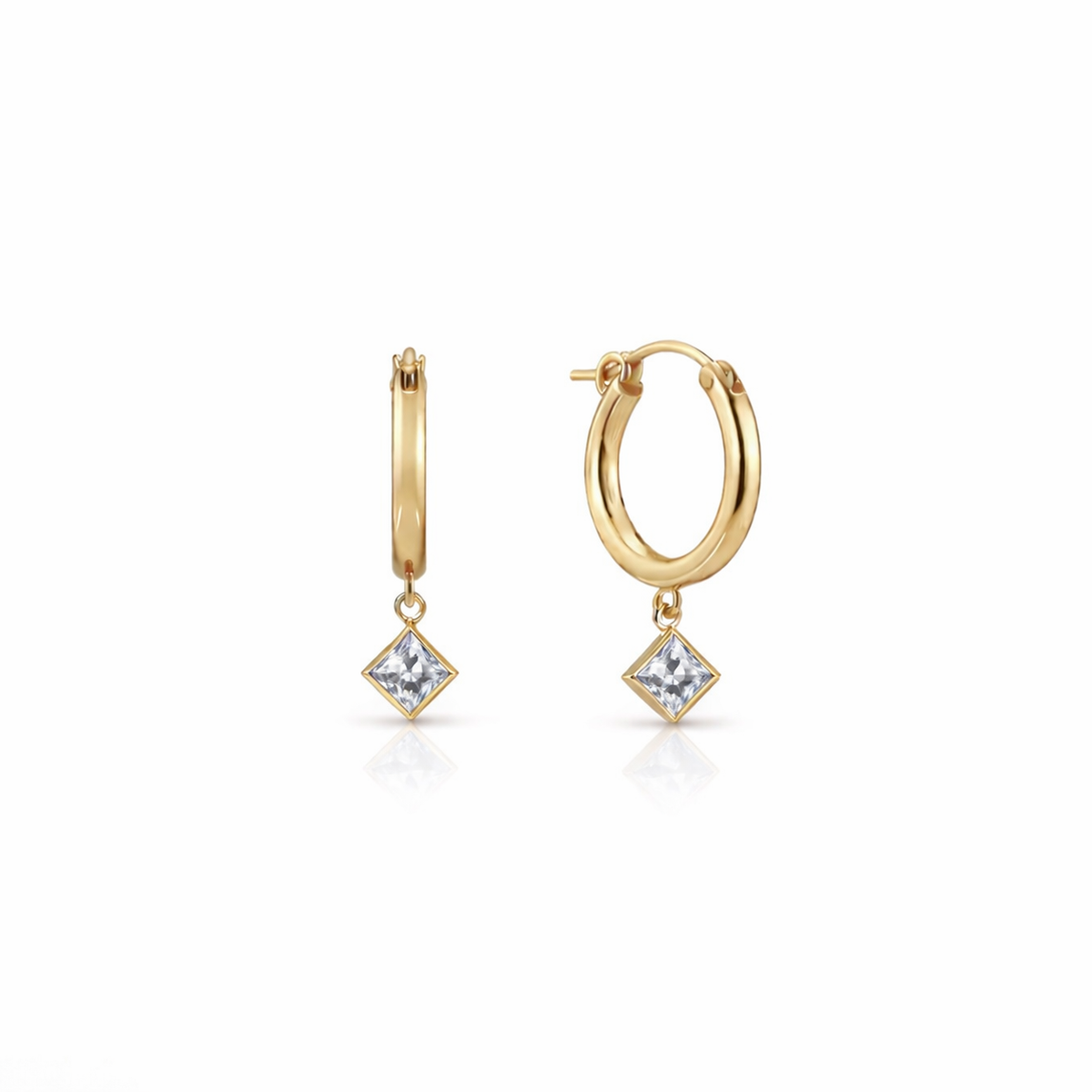 Goddess Crystal Clasp Hoops