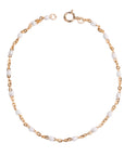 Gold Filled White Enamel Bracelet