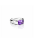 14k Amethyst Pyramid Ring