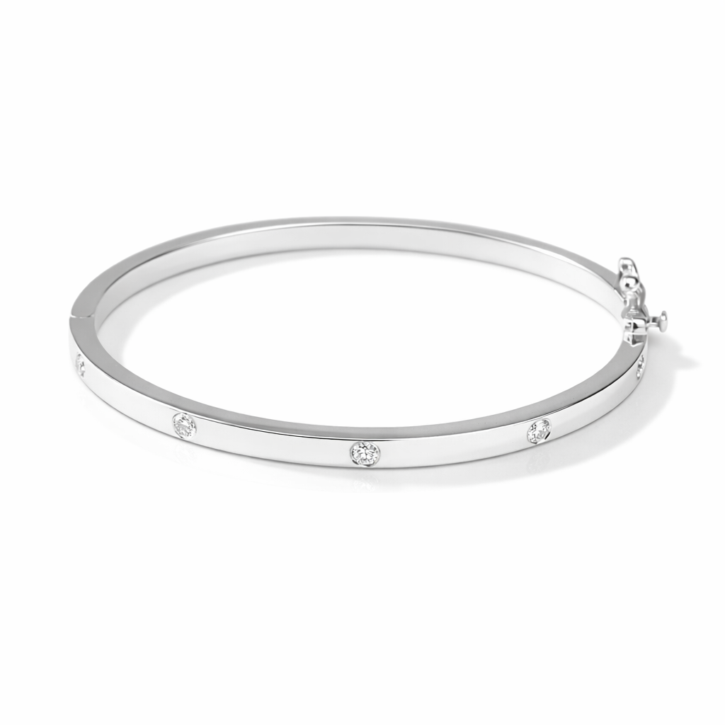 14K Diamond Eternity Bangle