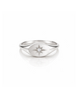 14k Gold Starburst Signet Ring