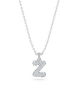 14k Diamond Bubble Letter Necklace
