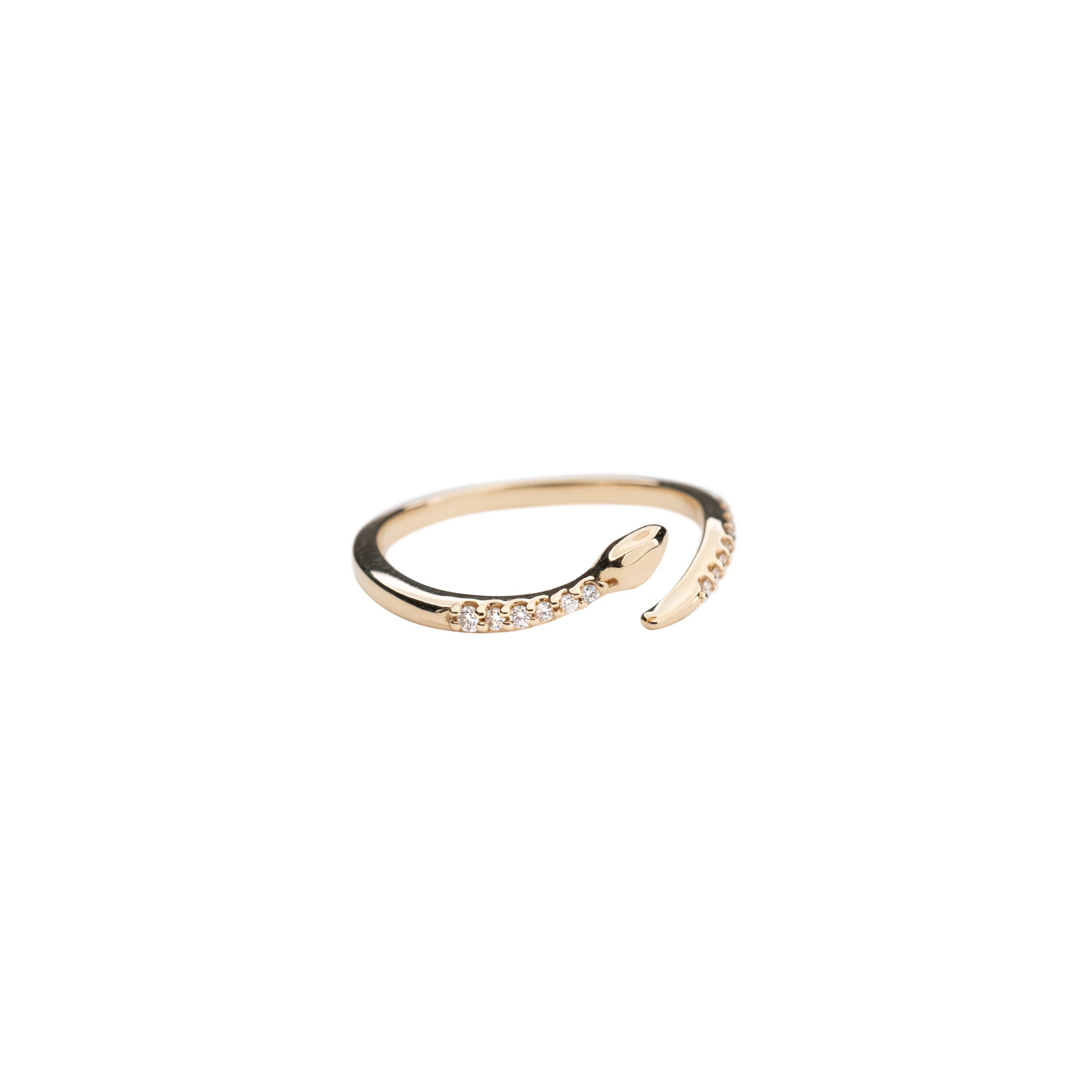 14k Diamond Snake Ring – RG