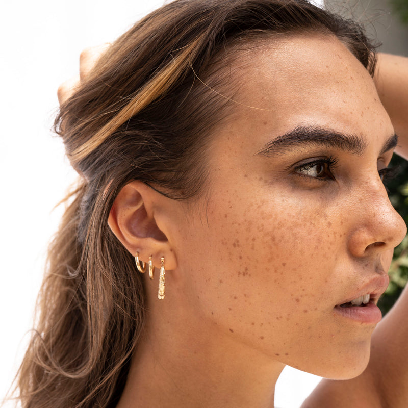 14k Clasp Hoops