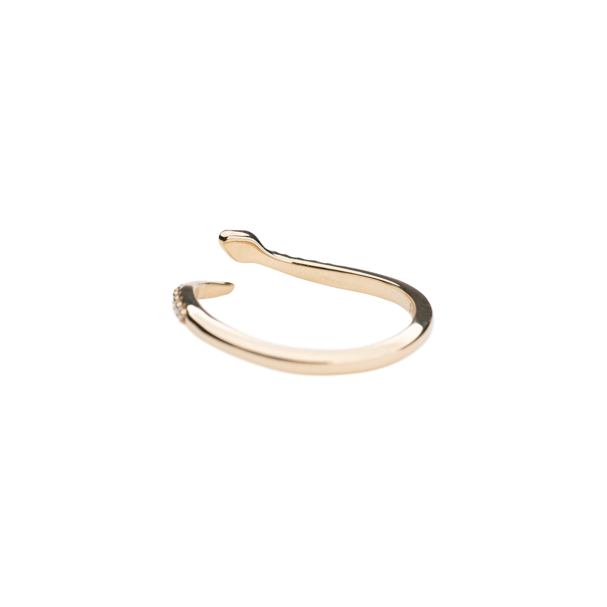 14k Diamond Snake Ring