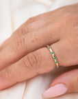14k Emerald Luna Band | 2mm