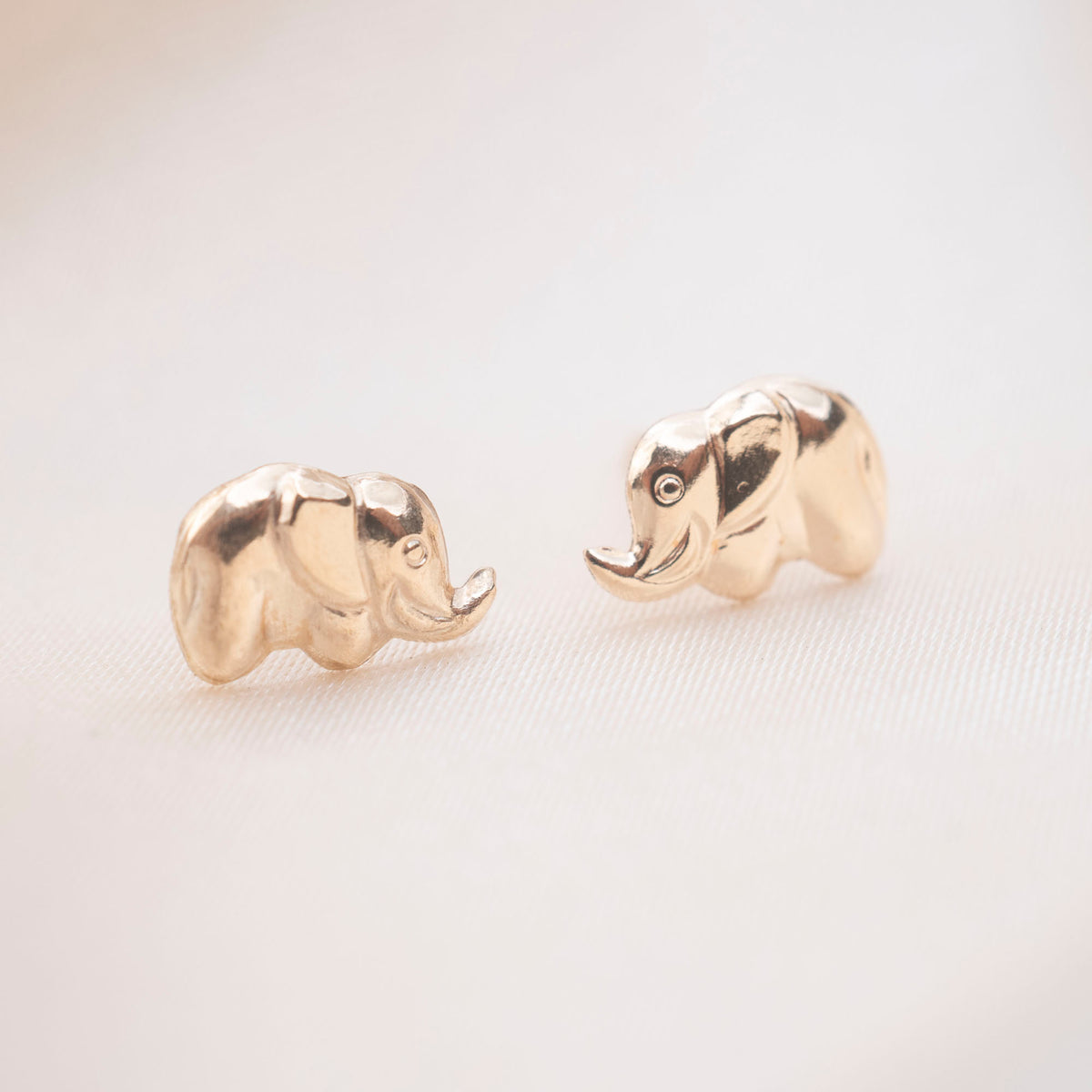 Gold Filled Lucky Elephant Studs