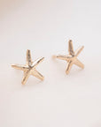Gold Filled Starfish Stud Earrings
