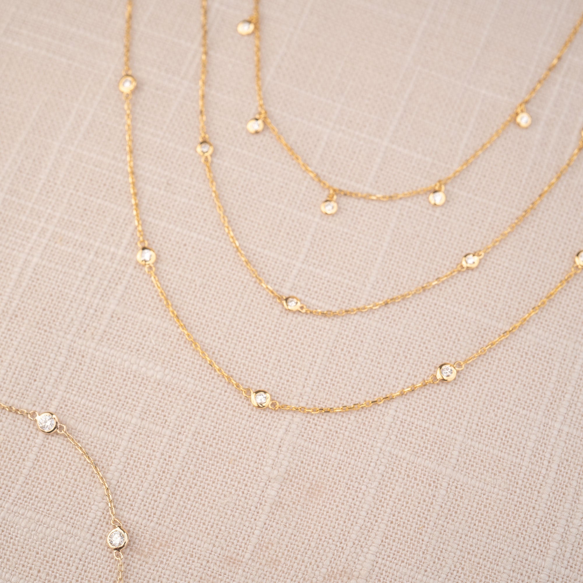 5 Diamond Necklace | 2mm