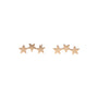 Gold Tri-Star Studs
