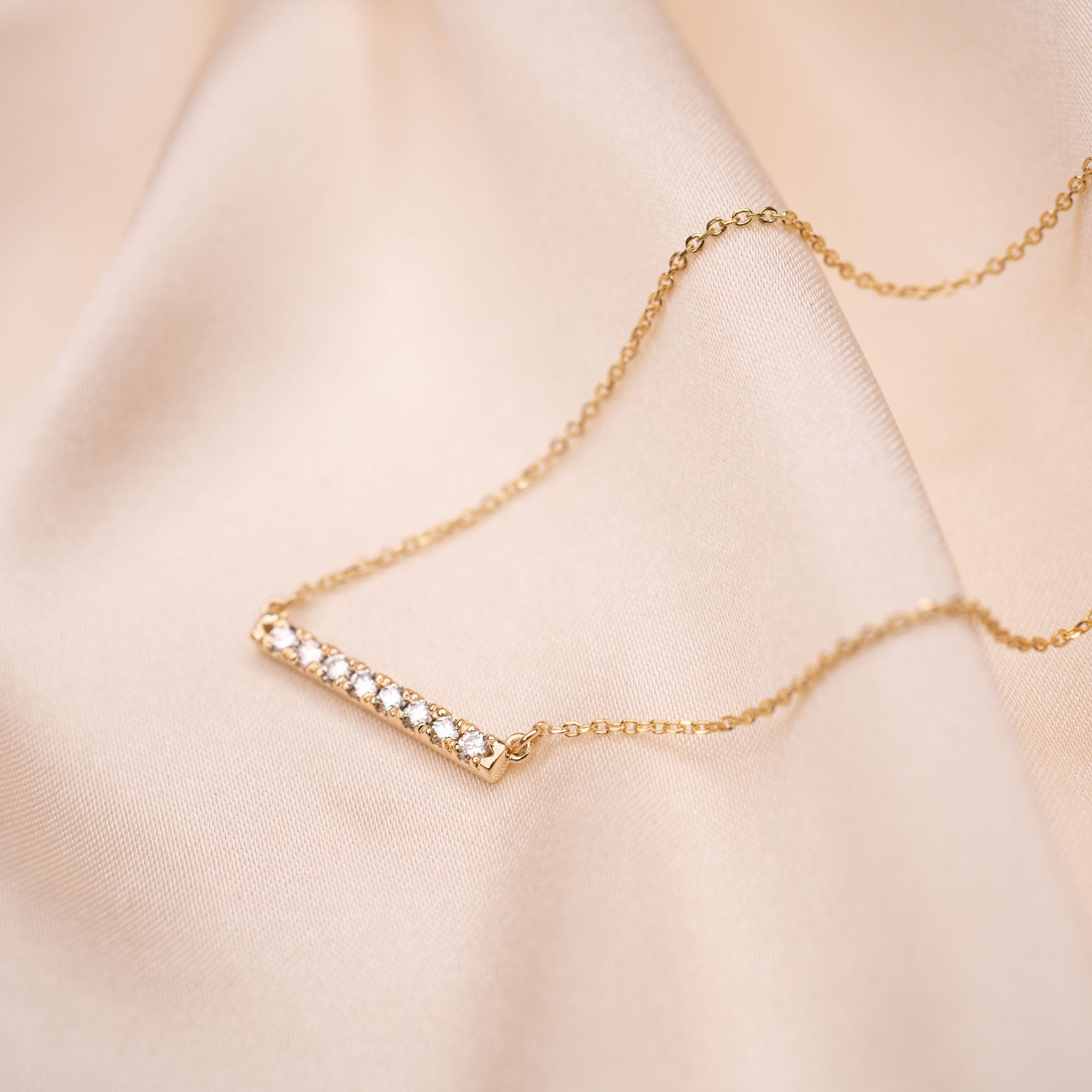 Diamond Bar Necklace