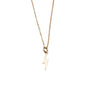 Gold Filled Tiny Lightning Bolt Charm Necklace