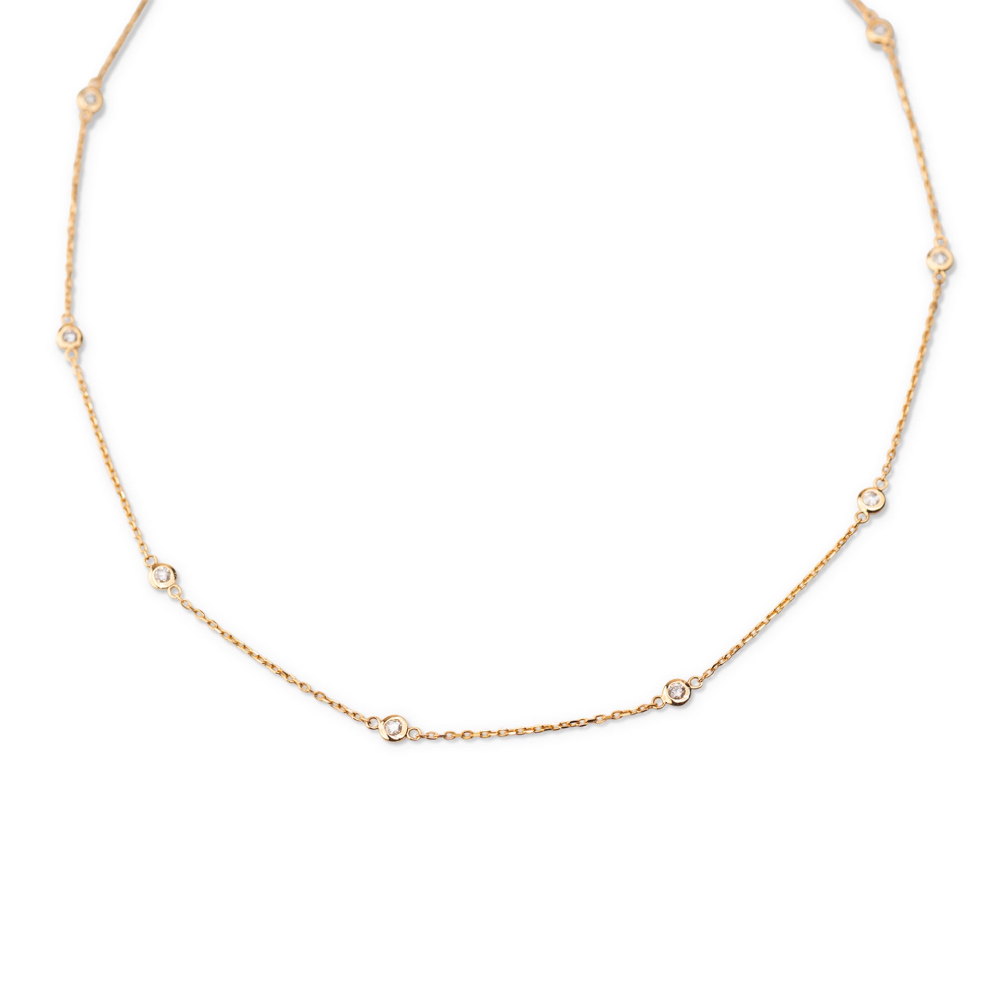 14k Diamond Yard Necklace .33 CTW