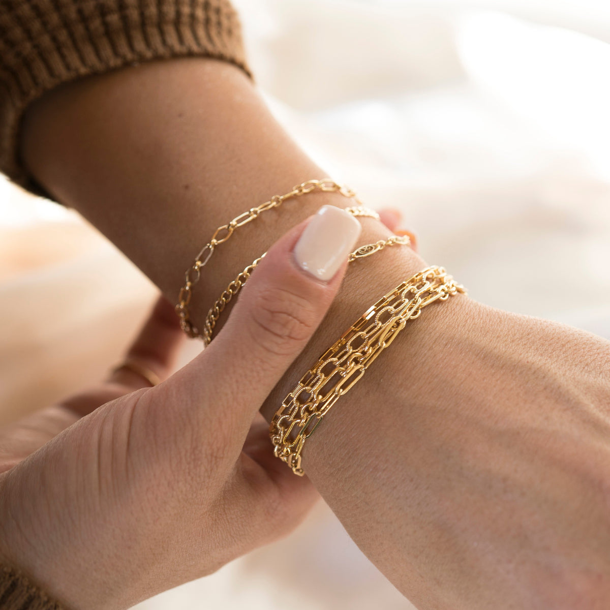 Gold Box Bracelet, 14k Gold Bracelet, Simple Gold Bracelet, Chain and Link Bracelet, Bracelet, Chain Bracelet, Dainty Bracelet