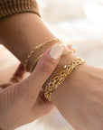 Gold Vintage Bracelet, 14k Gold Bracelet, Simple Gold Bracelet, Chain and Link Bracelet, Bracelet, Chain Bracelet, Dainty Bracelet